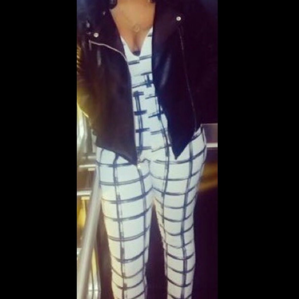 White & Black Romper